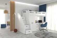 AJK Zuzia Plus Art.65563 White Детский  модульный  комплект мебели