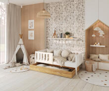 AJK Bobo Art.65579 Стильная молодёжная кровать со ящиком и матрасом 160x80 см