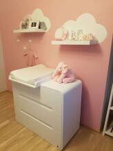 YappyKids YappyQu Art.65781 Natural Детский комплект мебели(комод+кровать)