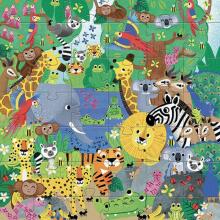 Djeco Puzzle Geant Art.DJ07148 Большой пазл от 1 до 10 Джунгли (54 дет.)