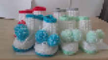 Hand Made Latvia Mīksti Adīti bērnu zābaciņi