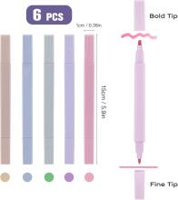 MumdoYAL Dual Tips Highlighter Art.66892 Flomasteru komplekts,6 gab