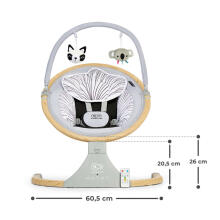 KinderKraft Lumi Wooden Art.KBLUMI00GRY0000 Rocking chair