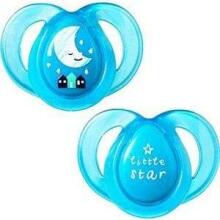 Tommee Tippee Art. 43336296 Night Time Ортодонтическая силиконовая соска 6-18м. (2 шт.)