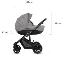 KinderKraft Prime Lite Grey 3 in1 Art.KKWPRLIGRY3000 Универсальная коляска 3 в 1+стильная сумка