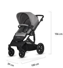 KinderKraft Prime Lite Grey 3 in1 Art.KKWPRLIGRY3000 Универсальная коляска 3 в 1+стильная сумка