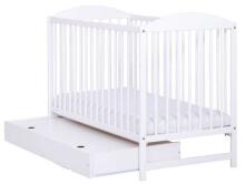 Drewex Mis Bialy Comfort Art.68053  Детская деревянная кроватка с ящиком 120x60см