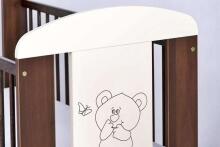Drewex Little Bear&Butterfly Art.68054  riekstu krāsas, ar nolaižamo sānu , 120x60cm