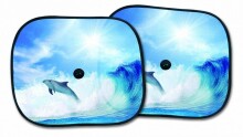 „Bike Fun Sunshade Dolphin Art.22070“ universalūs automobilių skydeliai nuo saulės 37x44, 2vnt
