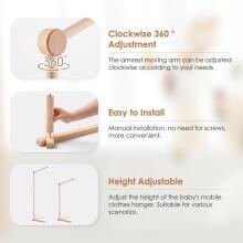 Wooden Baby Mobile Holder Art.68771  Changing Table Baby Music Box Baby Mobile for Bed Playpen DIY Rotating Fixed Base