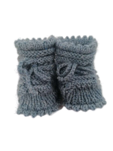 La Bebe™ Lambswool Hand Made Booties Art.68789 Dabīgas vilnas adītas bērnu zeķītes/ zābaciņi
