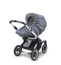 Elodie Details Raincover Art.226909 Stripe Blue/Beige/Black  Универсальный дождевик для колясок