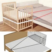 Kidsworld Strap for Baby Bed Art.70099 sānu gultiņas stiprinājuma siksna bērnu gultiņai, fiksēta siksna bērnu gultiņai, siksna piestiprināšanai pie pieaugušo gultas
