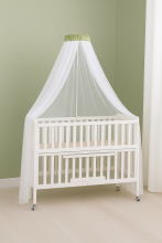 La Bebe™ Canopy Universal Art.165834 Baltā Universālais baldahīns / moskītu tīkls bērnu gultiņai vai šūpulim