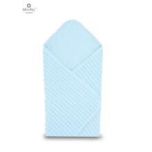 MimiNu Minky Kvadraciki Blue baby blanket 75x100cm