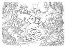 Lisciani Giochi Puzle Mermaid  Art.48069 Divpusēja puzle-krāsojamā grāmata