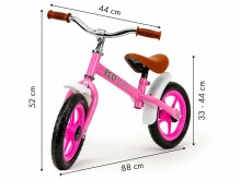 Eco Toys Balance Bike Art.N2004 Pink Детский велосипед - бегунок с металлической рамой