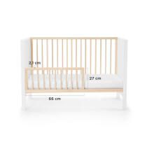 KinderKraft Mia Art.KKHMIAGRY000M Grey Bērnu gulta 120x60сm ar matraci