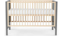 KinderKraft Mia Art.KKHMIAGRY000M Grey Bērnu gulta 120x60сm ar matraci