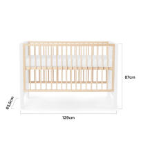 KinderKraft Mia Art.KKHMIAGRY000M Grey Bērnu gulta 120x60сm ar matraci