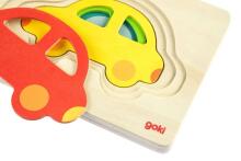 Goki Puzzle Car Art.57485  Attīstoša koka puzle