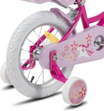 Glerc Kids Bike Wheels Collas 14'  Art.72708 Peach Детский двухколесный велосипед с дополнительными колёсиками