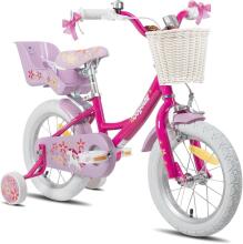 Glerc Kids Bike Wheels Collas 14'  Art.72708 Peach Детский двухколесный велосипед с дополнительными колёсиками