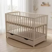 Elf Bed Arco Drawer Art.73282 Taupe Bērnu koka gulta ar atvilktni 120x60cm