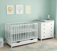 Elf Bed Arco Drawer Art.73282 Taupe Bērnu koka gulta ar atvilktni 120x60cm