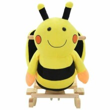 Babygo'15 Bee Rocker Plush Animal Bērnu Koka Šūpoles -  ar mūziku