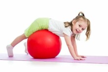 „Frogeez ™“ gimnastikos fitballas. Art. L20075 „Pink Fitness“, joga, sporto salės kamuolys, 65 cm