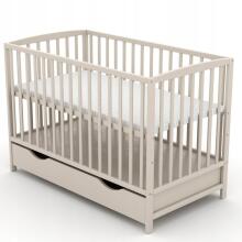 Elf Bed Arco Drawer Art.74235 Natural Детская деревянная кроватка с выдвижным ящиком 120x60см
