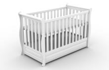 Elf Bed Gardenia  Art.74239 White  bērnu koka gulta 120x60cm