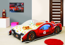 Plastiko Minimax Big Art.74276 Детская стильная кровать-машина с матрасом 180x90cм