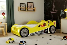 Plastiko Monza Art.74280 Ergonomiska bērnu gulta - Mašīna ar  matraci 190x90 cm