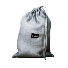 La bebe™ Nursing Sling Cotton Art.7500 Light Grey Слинг - платок с кольцами (для детей до 36 месяцев) + ПОДАРОК (минирюкзачек) (25x30cm)