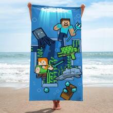 Carbotex Beach Towel Minecraft Art.MC241254-R Bērnu mīksts dabīgas kokvilnas dvielis 70х140cm