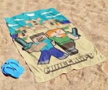 Carbotex Beach Towel Minecraft Art.MC241254-R Bērnu mīksts dabīgas kokvilnas dvielis 70х140cm