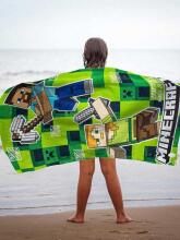 Carbotex Beach Towel Minecraft Art.MC2402154-R Детский хлопковое полотенце 100% хлопок 70х140cm
