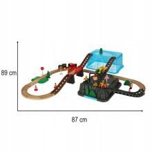 Ikonka Train Art.KX3494 Koka komplekts Dzelzceļš