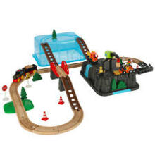 Ikonka Train Art.KX3494 Koka komplekts Dzelzceļš
