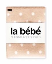 La bebe™ Lambswool 70х100 Art.76387 Beige dots Детское шерстяное одеяло/плед из шерсти (New Zealand wool), 70х100 см