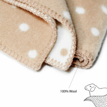 La Bebe™ Eco Dots Natural Lambswool Baby blanket Grey Dots 100х70 cm