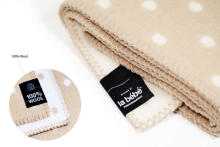 La bebe™ Lambswool 70х100 Art.76387 Beige dots Baby blanket (New Zealand wool), 70х100 cm