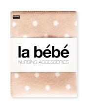 La bebe™ Lambswool 100x140 Art.76993 Beige dots Детское шерстяное одеяло/плед из шерсти (New Zealand wool),100х140 см
