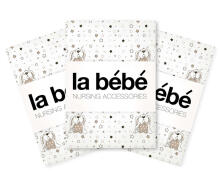 La Bebe™ Set 75x75(3) Art.77289 Bunnies Nappies (cotton) 75x75cm-3 psc