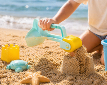 Bebe Basic Sand Toys Art.77404 Pludmales rotaļu lāpstiņa ar rullīti