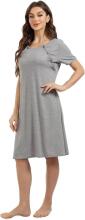 Sumeyuyu Nursing Nightdress Art.77478 Grey Naktskrekliņs grūtniecēm / barošanai