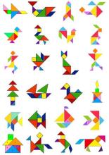 Happy Toys Puzzle Art.8709 Wooden Tangram Puzzle