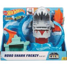 Mattel Hot Wheels Robo Shark Frenzy Art.GJL12 Auto trase - Haizivs